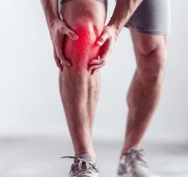 Person walking dog outdoors