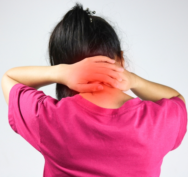 Person walking dog outdoors