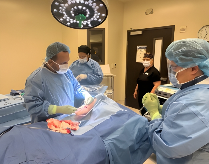 Happy woman holding purple flowers